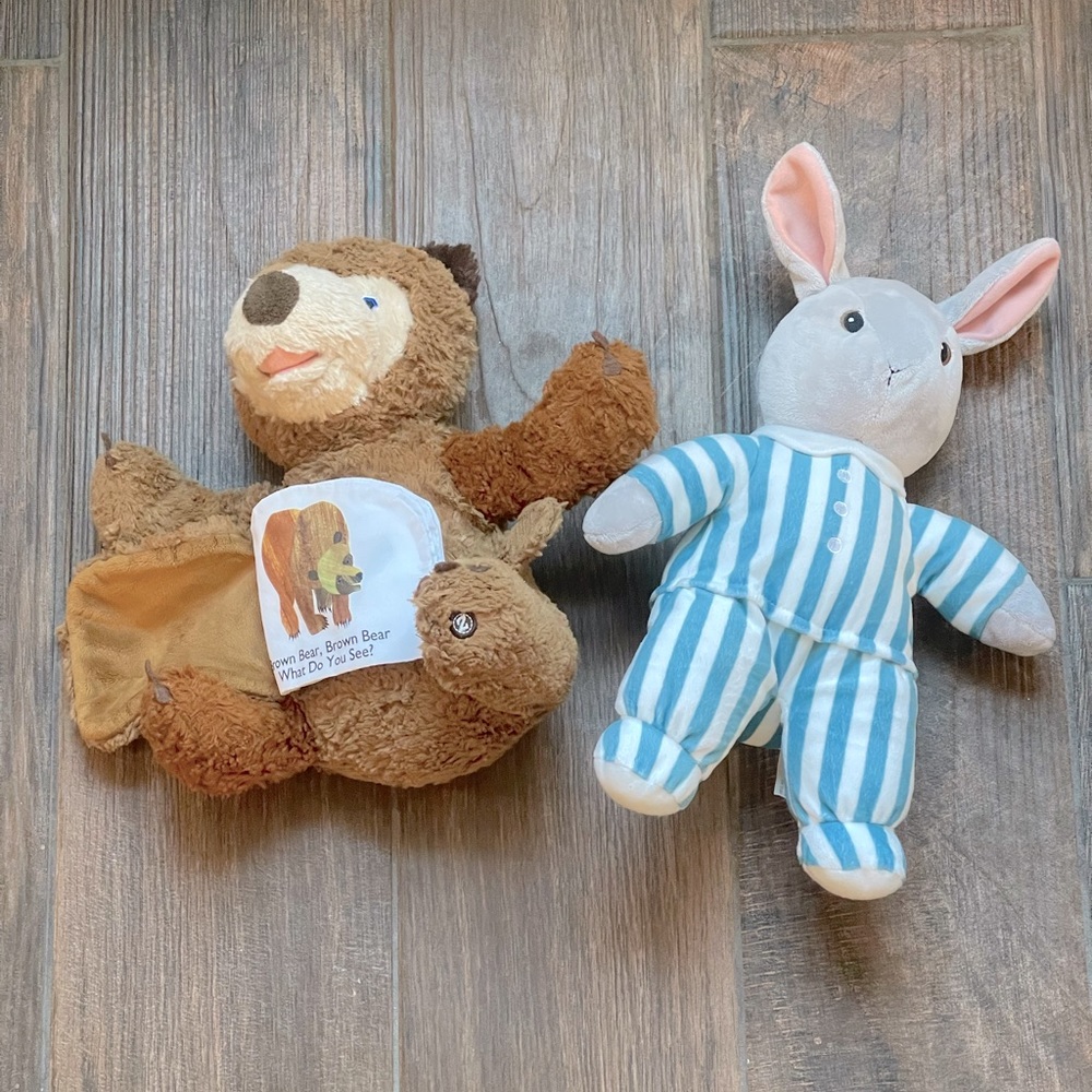 Goodnight moon rabbit and Eric carle brown bear bear book